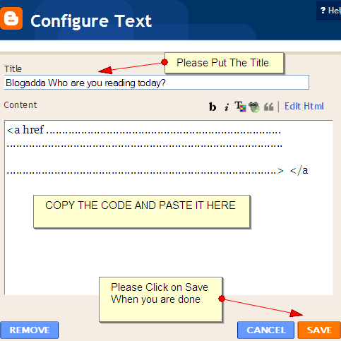 Configure Text