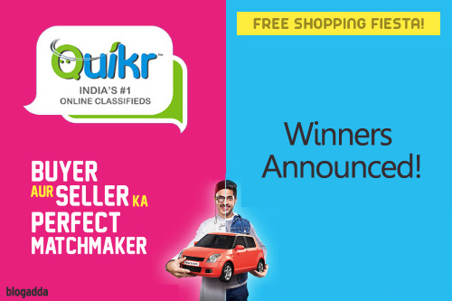 Winners of Quikr activity