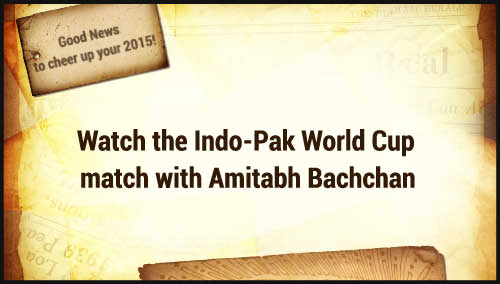 Watch the Indo-Pak World Cup match with Amitabh Bachchan