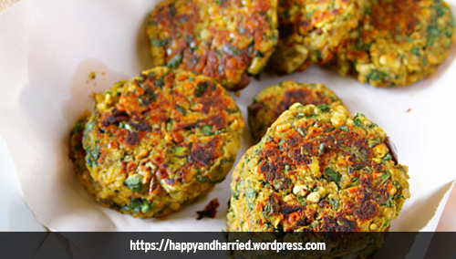 Lentil-Spinach-Eggplant Fritters (with an Avocado Herb Yogurt Sauce)