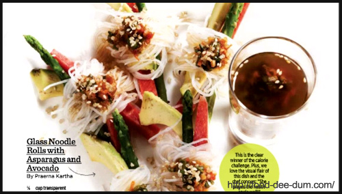 Glass Noodles Rolls With Asparagus & Avocado by Praerna Kartha