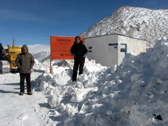 With Vijay at Khardungla in winters