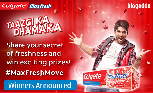 Colgate MaxFreshMove contest winner announcement