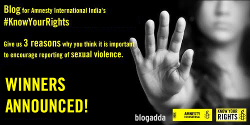 amnesty-knowyourrights-blogadda-winners - #KnowYourRights activity