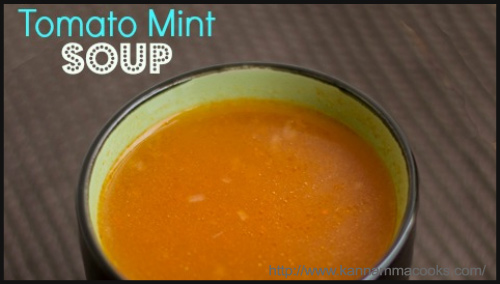  Soups - Tomato Mint Soup Recipe By Sugunna Vinod