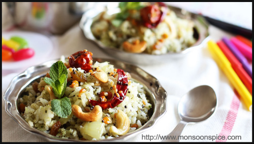 Dinner - Mint and Coconut Rice Recipe By Sia