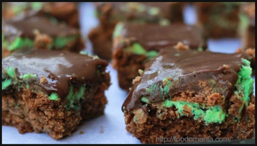 Desserts - Mint Chocolate Brownie By FoodMania 